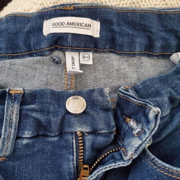 🌹 GOOD AMERICAN 🌹 Good Waist Raw Edge Skinny Jeans - [Size 28] - Picture 10 of 13